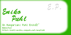 eniko puhl business card